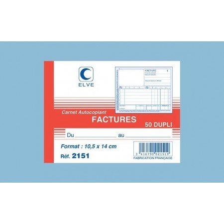 Carnet de facture A6