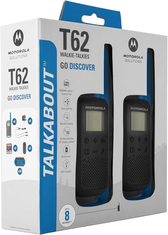 Talkie-Walkie Motorola Talkabout T62 (Paire)